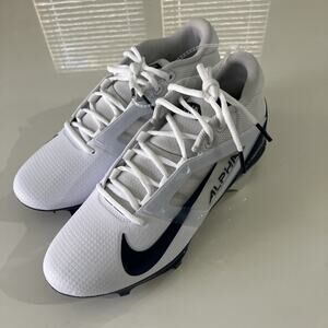 Men's Size 7 Nike Alpha Menace 4 Pro White Navy Football Cleats NEW FD7037-104